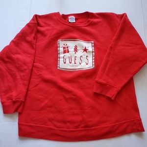 Vintage GUESS Christmas 70s Fleece Sweater
